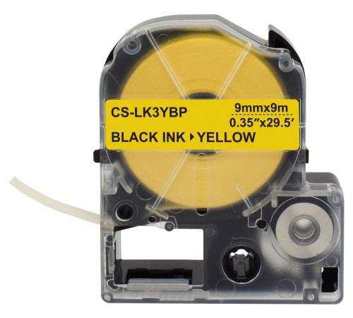 Картридж ленточный Cactus CS-LK3YBP черный для Epson LW300/LW400/LW700/LW600P/LW1000P