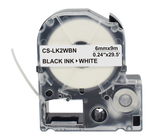 Картридж ленточный Cactus CS-LK2WBN черный для Epson LW300/LW400/LW700/LW600P/LW1000P