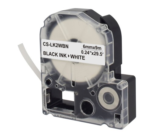 Картридж ленточный Cactus CS-LK2WBN черный для Epson LW300/LW400/LW700/LW600P/LW1000P