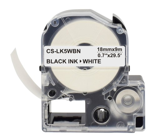 Картридж ленточный Cactus CS-LK5WBN черный для Epson LW300/LW400/LW700/LW600P/LW1000P