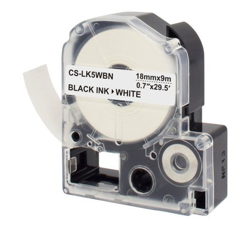 Картридж ленточный Cactus CS-LK5WBN черный для Epson LW300/LW400/LW700/LW600P/LW1000P