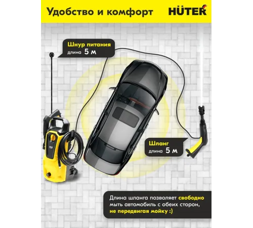 Минимойка Huter М M1650-HP 1650Вт (900/70/8/51)