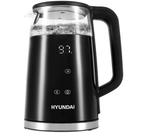 Чайник электрический Hyundai HYK-G6404 1.7л. 2200Вт черный/серебристый (корпус: стекло) Чайник электрический Hyundai HYK-G6404 1.7л. 2200Вт черный/серебристый (корпус: стекло)