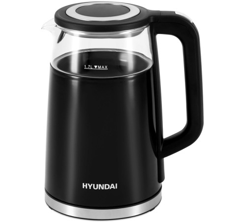 Чайник электрический Hyundai HYK-G6404 1.7л. 2200Вт черный/серебристый (корпус: стекло) Чайник электрический Hyundai HYK-G6404 1.7л. 2200Вт черный/серебристый (корпус: стекло)
