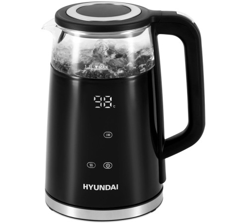 Чайник электрический Hyundai HYK-G6404 1.7л. 2200Вт черный/серебристый (корпус: стекло) Чайник электрический Hyundai HYK-G6404 1.7л. 2200Вт черный/серебристый (корпус: стекло)