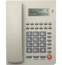 Телефон проводной Ritmix RT-420 белый/серый