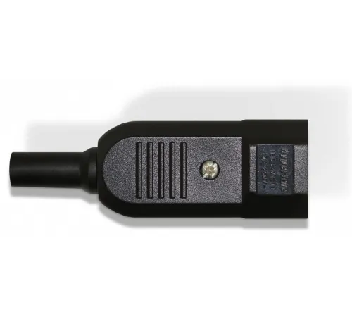 Hyperline CON-IEC320C14 Разъем IEC 60320 C14 220В 10A на кабель (плоские выступающие штыревые контакты в пластиковом обрамлении), прямой