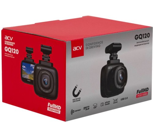 Видеорегистратор ACV GQ120 черный 1080x1920 1080p 120гр. GPCV1167 Видеорегистратор ACV GQ120 черный 1080x1920 1080p 120гр. GPCV1167