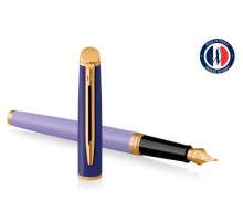 Ручка перьев. Waterman Hemisphere Colour Blocking (2179900) Purple GT F сталь нержавеющая/позолота подар.кор.