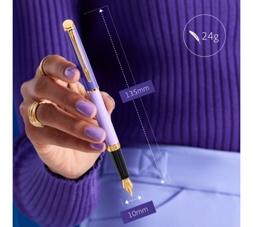 Ручка перьев. Waterman Hemisphere Colour Blocking (2179900) Purple GT F сталь нержавеющая/позолота подар.кор. Ручка перьев. Waterman Hemisphere Colour Blocking (2179900) Purple GT F сталь нержавеющая/позолота подар.кор.