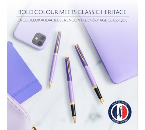 Ручка перьев. Waterman Hemisphere Colour Blocking (2179900) Purple GT F сталь нержавеющая/позолота подар.кор. Ручка перьев. Waterman Hemisphere Colour Blocking (2179900) Purple GT F сталь нержавеющая/позолота подар.кор.