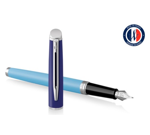 Ручка перьев. Waterman Hemisphere Colour Blocking (2179924) Blue CT F сталь нержавеющая подар.кор. Ручка перьев. Waterman Hemisphere Colour Blocking (2179924) Blue CT F сталь нержавеющая подар.кор.