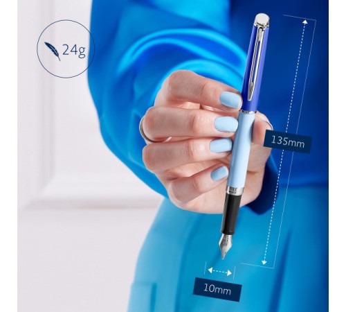 Ручка перьев. Waterman Hemisphere Colour Blocking (2179924) Blue CT F сталь нержавеющая подар.кор. Ручка перьев. Waterman Hemisphere Colour Blocking (2179924) Blue CT F сталь нержавеющая подар.кор.