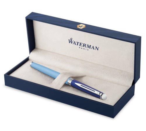 Ручка перьев. Waterman Hemisphere Colour Blocking (2179924) Blue CT F сталь нержавеющая подар.кор. Ручка перьев. Waterman Hemisphere Colour Blocking (2179924) Blue CT F сталь нержавеющая подар.кор.