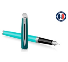 Ручка перьев. Waterman Hemisphere Colour Blocking (2190122) Green CT F сталь нержавеющая подар.кор.