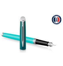 Ручка перьев. Waterman Hemisphere Colour Blocking (2190122) Green CT F сталь нержавеющая подар.кор.