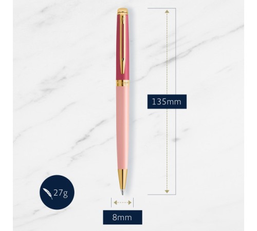 Ручка шариков. Waterman Hemisphere Colour Blocking (2179899) Pink GT M син. черн. подар.кор.