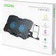 Подставка для ноутбука Digma D-NCP150-2 15.6"360x260x27мм 38дБ 2xUSB 2x 120ммFAN 650г металл/пластик черный
