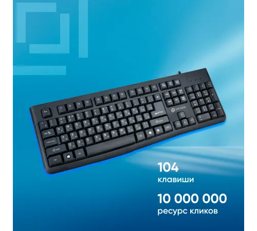 Клавиатура Оклик K135 черный USB (1914788)