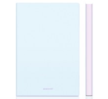 Блокнот Deli EN140LBLUE A5 210х143мм искусст. кожа 96л линейка мягкая обложка голубой