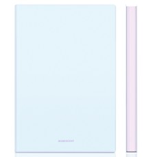 Блокнот Deli EN140LBLUE A5 210х143мм искусст. кожа 96л линейка мягкая обложка голубой