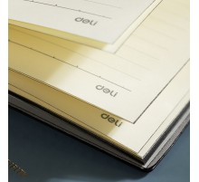Блокнот Deli EN141LPINK A5 210х143мм искусст. кожа 112л линейка мягкая обложка розовый