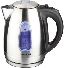 Чайник электрический Hyundai HYK-S2402 1.7л. 2200Вт серебристый матовый/черный (корпус: нержавеющая сталь)