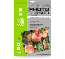 Фотобумага Cactus CS-MA315050, A3, для струйной печати, 50л, 150г/м2, белый, покрытие матовое
