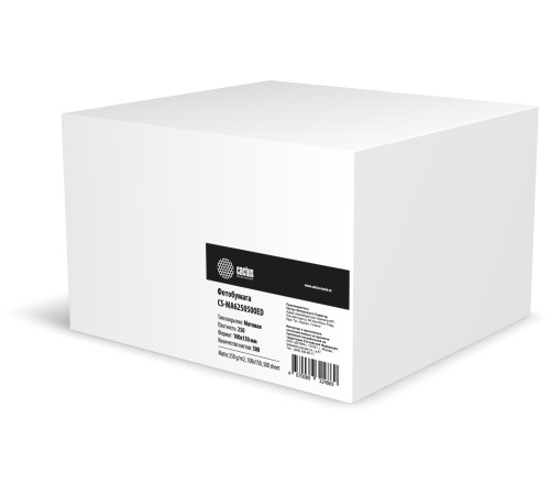 Фотобумага Cactus CS-MA6250500ED, A6, для струйной печати, 500л, 250г/м2, белый, покрытие матовое /матовое Фотобумага Cactus CS-MA6250500ED, A6, для струйной печати, 500л, 250г/м2, белый, покрытие матовое /матовое