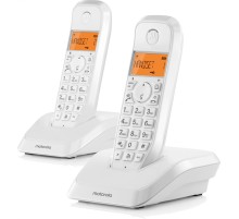 Р/Телефон Dect Motorola S1202 белый (труб. в компл.:2шт) АОН