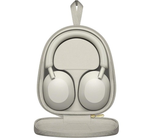 Гарнитура мониторные Sony WH-1000XM5 1.2м белый беспроводные bluetooth оголовье (WH1000XM5/S)