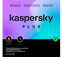 KL1050ROEFS Kaspersky Plus + Who Calls. 5-Device 1 year Base Card (1917567/918019)