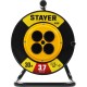 Удлинитель силовой Stayer 55070-30 2x2.5кв.мм 4розет. 30м ПВС 10A катушка желтый