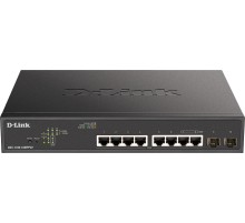 Коммутатор D-Link DGS-1100-10MPPV2/A 8G 2SFP 8PoE+ 242W настраиваемый