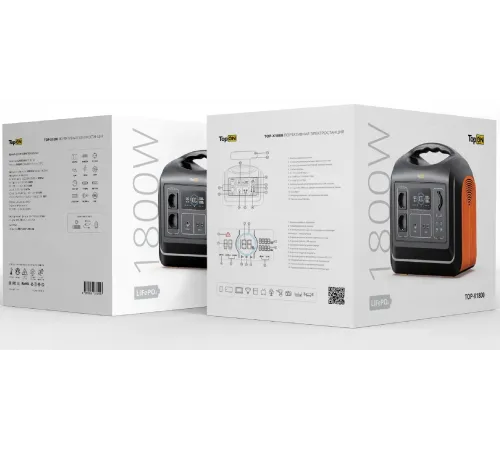 Электростанция портативная TopON TOP-X1800 465000mAh 10A QC3.0/PD3.0 2xUSB черный/оранжевый (103259) Электростанция портативная TopON TOP-X1800 465000mAh 10A QC3.0/PD3.0 2xUSB черный/оранжевый (103259)