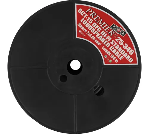 Кабель акустический Premier SCT-15 BC 100м. (катушка:100м) желтый (25-346 100)