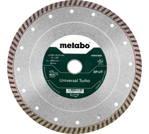 Диск алмазный Metabo 628554000 d=230мм d(посад.)=22.23мм (угловые шлифмашины) Диск алмазный Metabo 628554000 d=230мм d(посад.)=22.23мм (угловые шлифмашины)