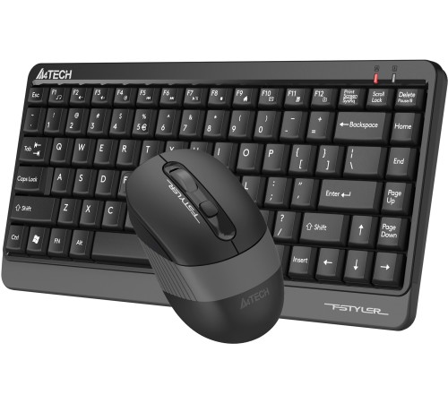 Клавиатура + мышь A4Tech Fstyler FG1110 клав:черный/серый мышь:черный/серый USB беспроводная Multimedia (FG1110 GREY)