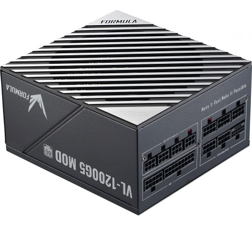 Блок питания Formula ATX 1200W VL-1200G5 MOD Gen5 80+ gold 24pin APFC 140mm fan lt.blue LED 7xSATA Cab Manag RTL