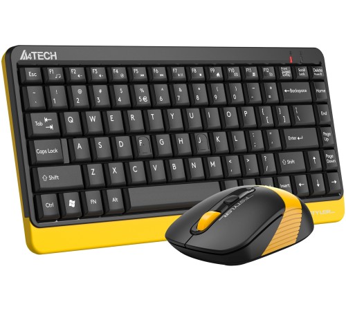 Клавиатура + мышь A4Tech Fstyler FG1110 клав:черный/желтый мышь:черный/желтый USB беспроводная Multimedia (FG1110 BUMBLEBEE) Клавиатура + мышь A4Tech Fstyler FG1110 клав:черный/желтый мышь:черный/желтый USB беспроводная Multimedia (FG1110 BUMBLEBEE)