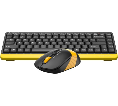 Клавиатура + мышь A4Tech Fstyler FG1110 клав:черный/желтый мышь:черный/желтый USB беспроводная Multimedia (FG1110 BUMBLEBEE) Клавиатура + мышь A4Tech Fstyler FG1110 клав:черный/желтый мышь:черный/желтый USB беспроводная Multimedia (FG1110 BUMBLEBEE)