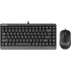 Комплект кл-ра+мышь проводн. A4Tech Fstyler F1110 black/grey USB Multimedia (F1110 GREY)