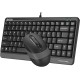 Комплект кл-ра+мышь проводн. A4Tech Fstyler F1110 black/grey USB Multimedia (F1110 GREY)