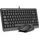 Комплект кл-ра+мышь проводн. A4Tech Fstyler F1110 black/grey USB Multimedia (F1110 GREY)