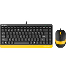 Клавиатура + мышь A4Tech Fstyler F1110 клав:черный/желтый мышь:черный/желтый USB Multimedia (F1110 BUMBLEBEE)