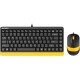 Клавиатура + мышь A4Tech Fstyler F1110 клав:черный/желтый мышь:черный/желтый USB Multimedia (F1110 BUMBLEBEE)