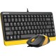 Клавиатура + мышь A4Tech Fstyler F1110 клав:черный/желтый мышь:черный/желтый USB Multimedia (F1110 BUMBLEBEE)
