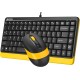 Клавиатура + мышь A4Tech Fstyler F1110 клав:черный/желтый мышь:черный/желтый USB Multimedia (F1110 BUMBLEBEE)