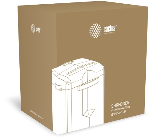 Шредер Cactus CS-SH-15-20-4X35 черный/серый (секр.P-4) перекрестный 15лист. 20лтр. скрепки скобы пл.карты CD