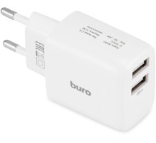Сетевое зар./устр. Buro BUWH1 15.5W 3.1A+1A 2xUSB универсальное белый (BUWH15S200WH)
